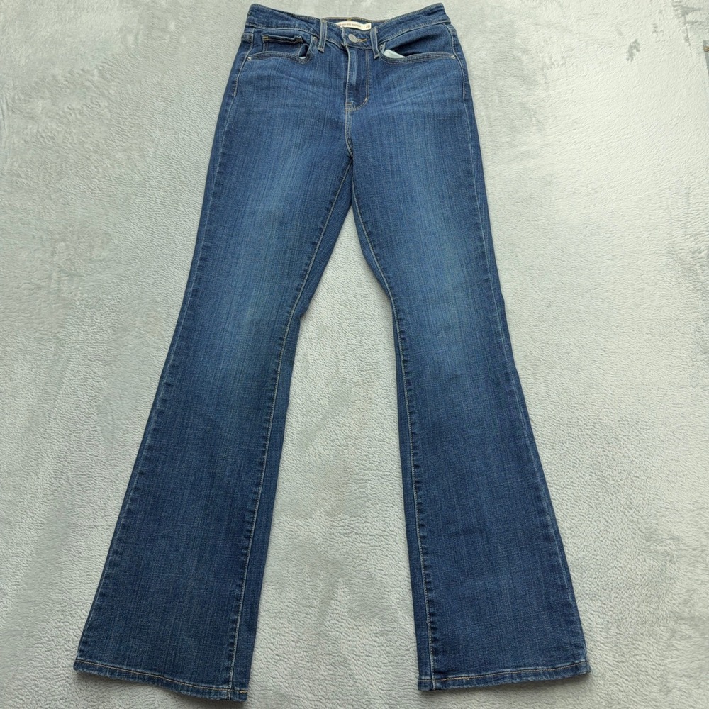 Levis Jeans Womens 28 Blue 725 High Rise Bootcut Denim Slim Fit Classic Flare